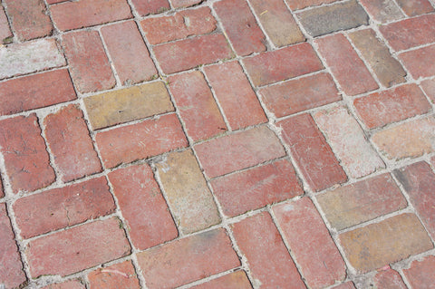 Red brick paving